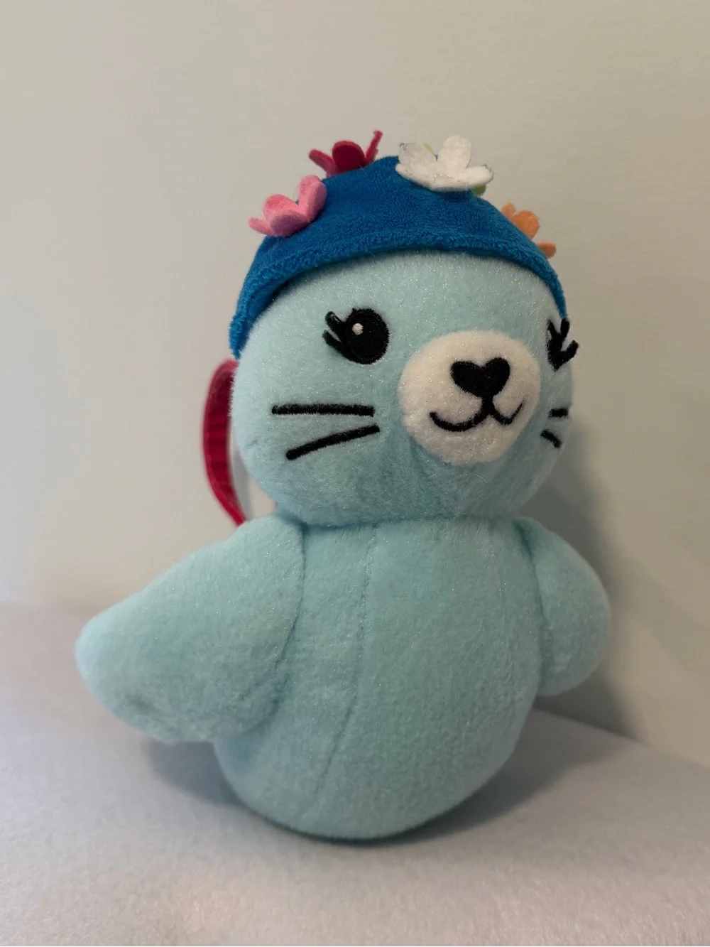 Gymboree Retired Swimming Seal Plush Purse Blue Floral Swim Cap Pink Straps Rare